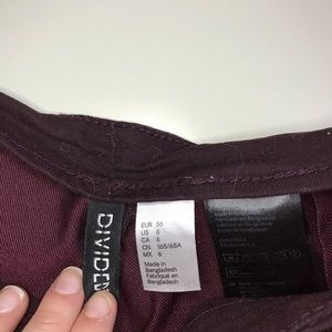 H&M burgundy skinny pant